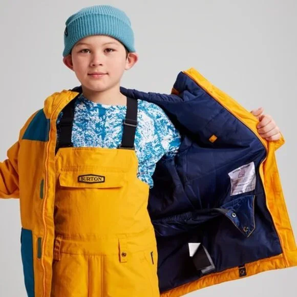 NEW Burton Jacket Youth Boys Small and Large Cadmium Yellow Dugout Snowb… - Picture 2 of 9